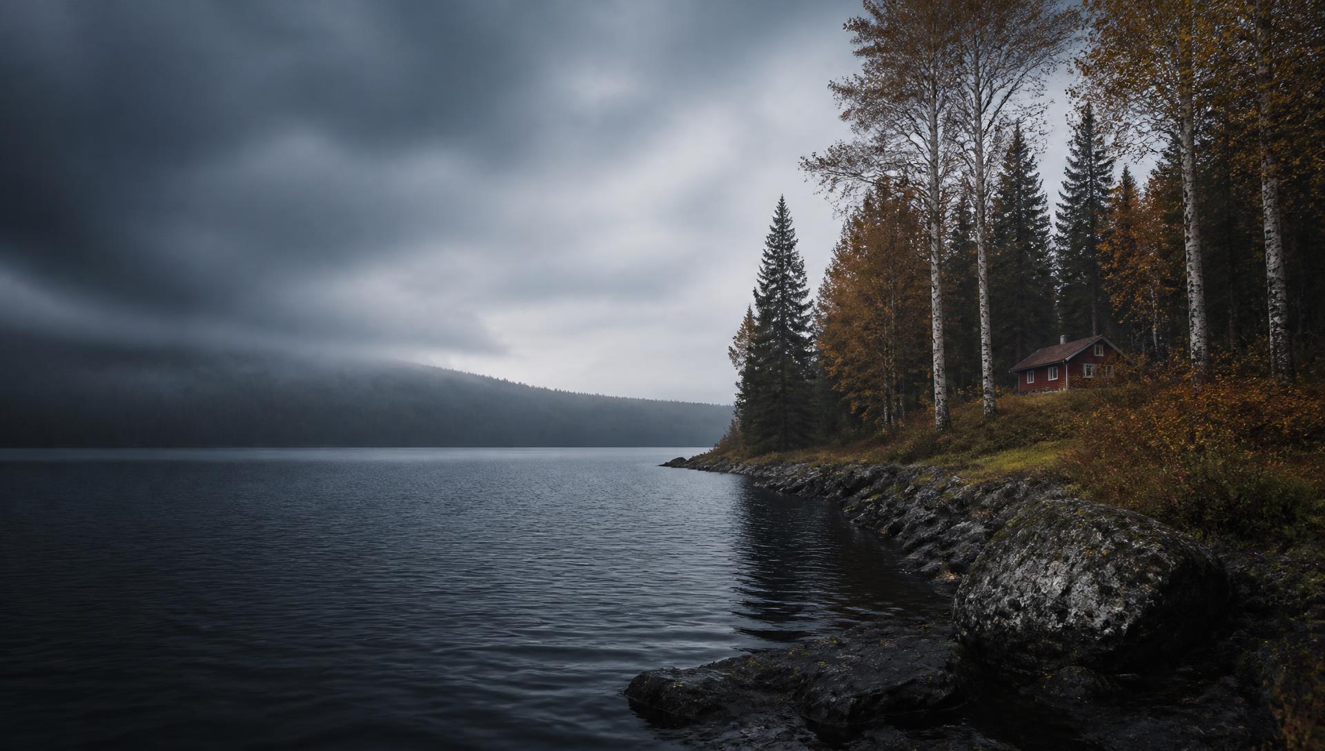 Waldsee-Landschaft in Värmland